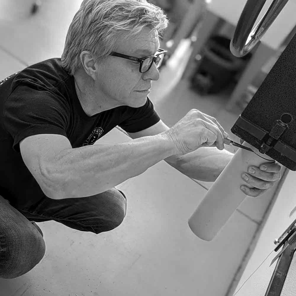 Bruce Cutting an Extruded tube for a bell