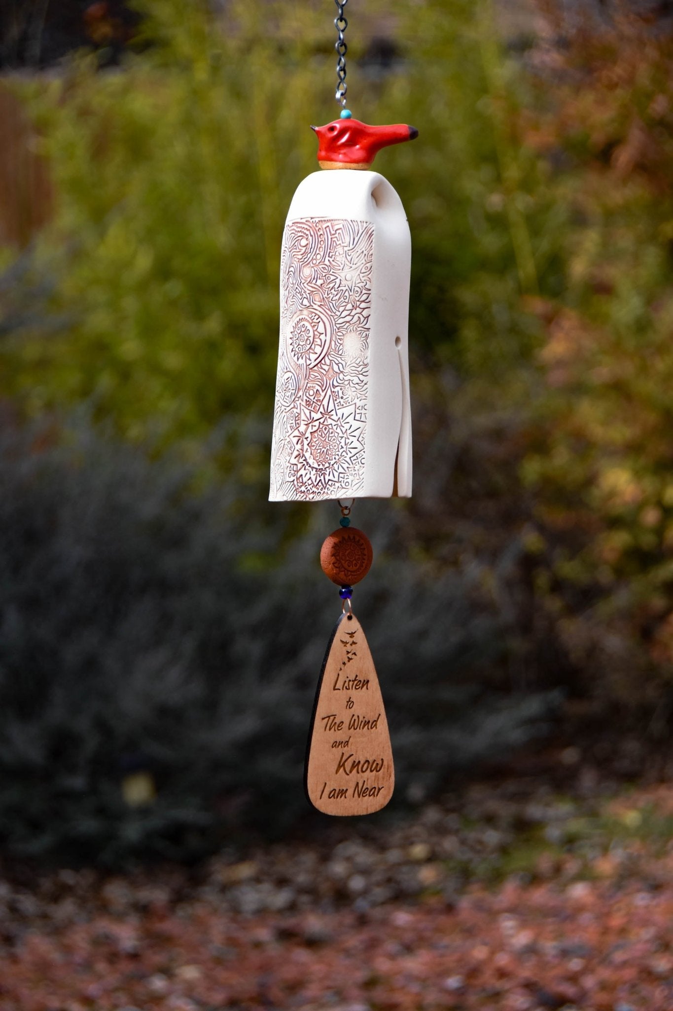 Cardinal memorial wind chimes for mother remembrance gift