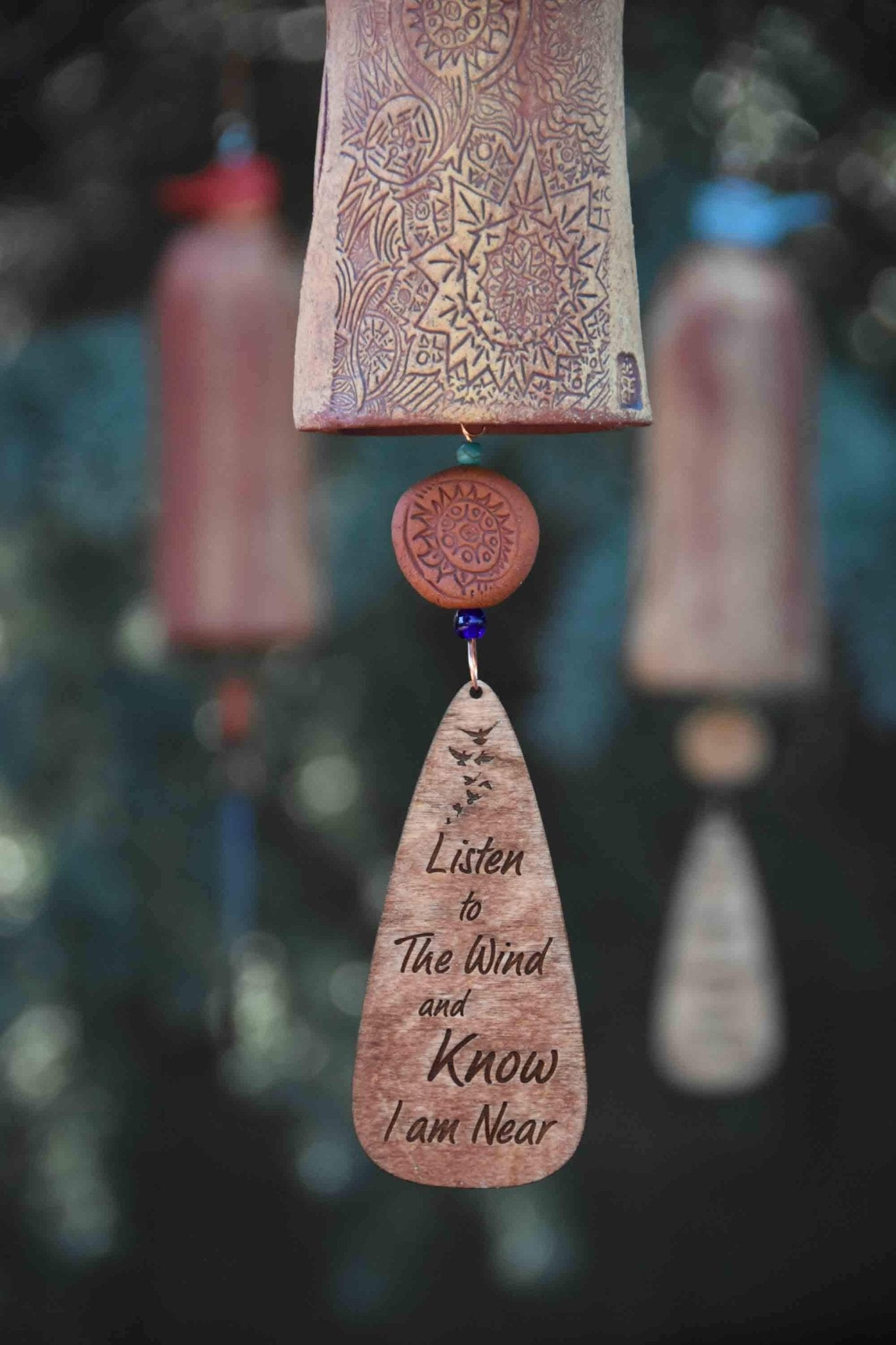 Personalized Pet Memorial Wind Chimes with Etched Paw Print - EarthWind Bells