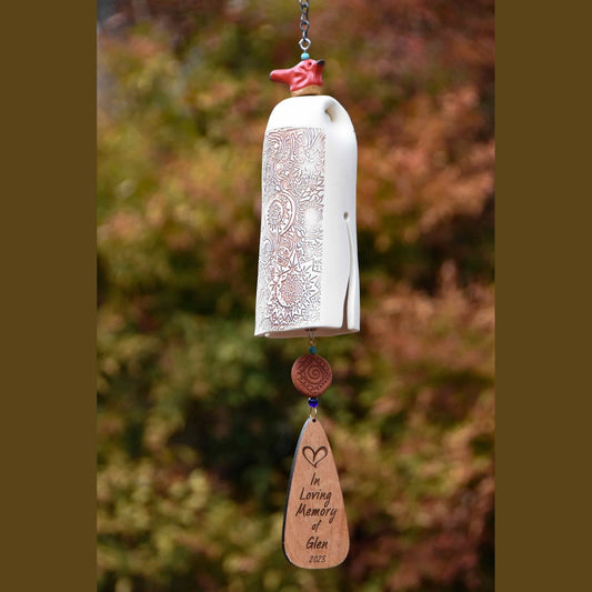 Memorial wind chime – handmade ceramic sympathy gift by EarthWind Bells