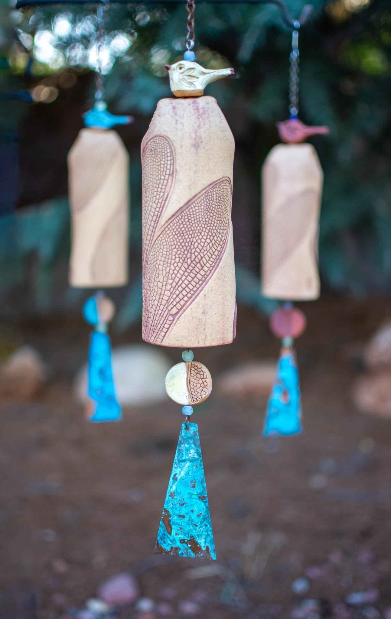 Beautiful Rustic Dragonfly Wind Chime - EarthWind Bells