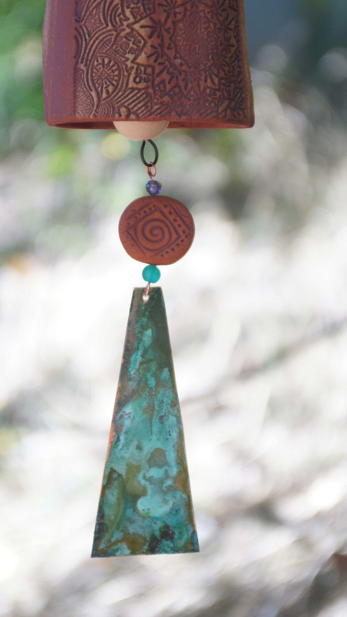 Starburst designed Wind Chime with Bird Sculpture