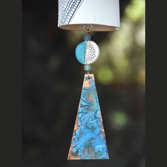 Artisan dragonfly wind chime for garden decor or sympathy gift