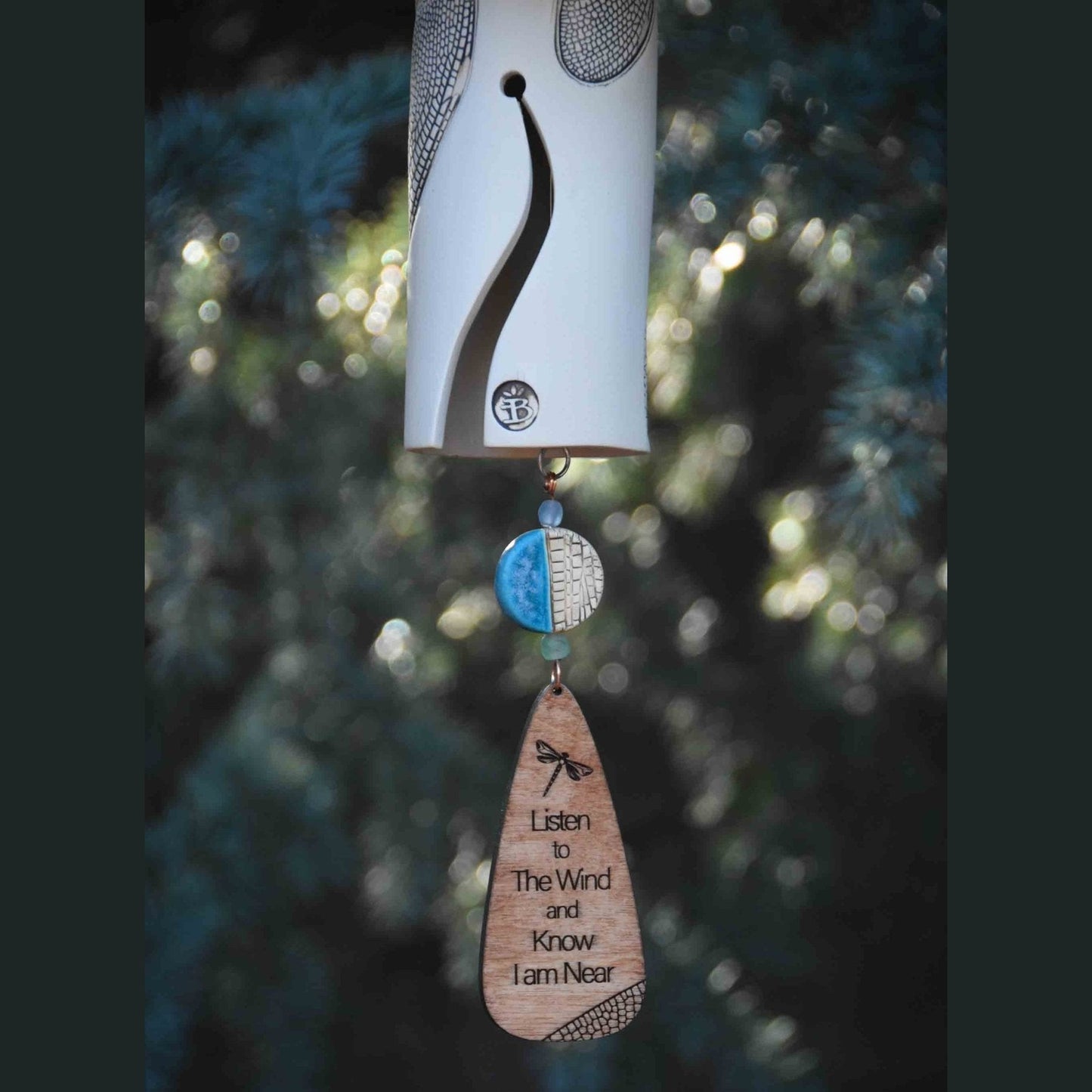 Dragonfly memorial wind chime symbolizing transformation and eternal love