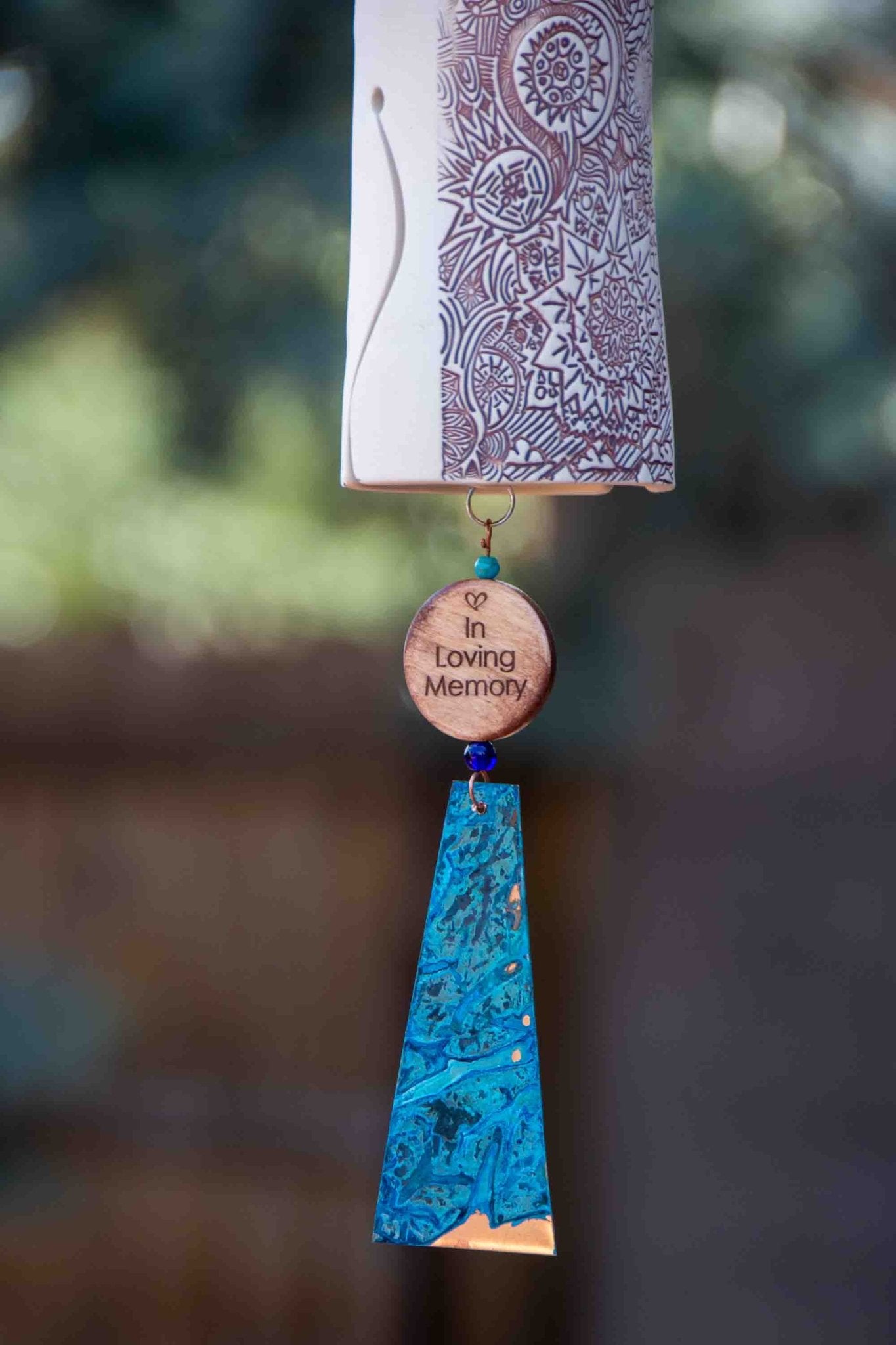 Sympathy Gift of Wind Chimes with Copper Sail - EarthWind Bells