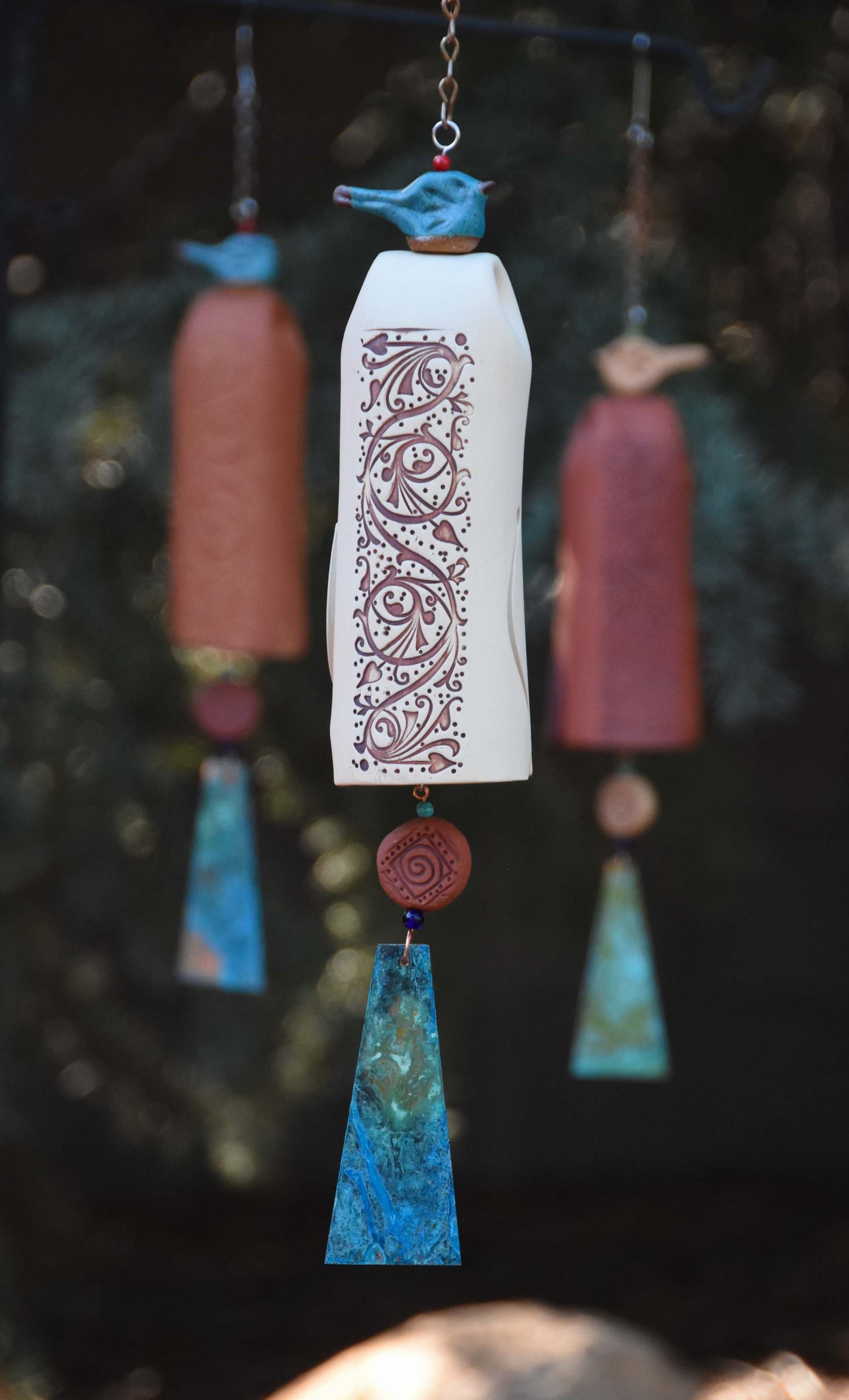 Unique ceramic wind chimes with handcrafted designs and artisan finishes – EarthWind Bells