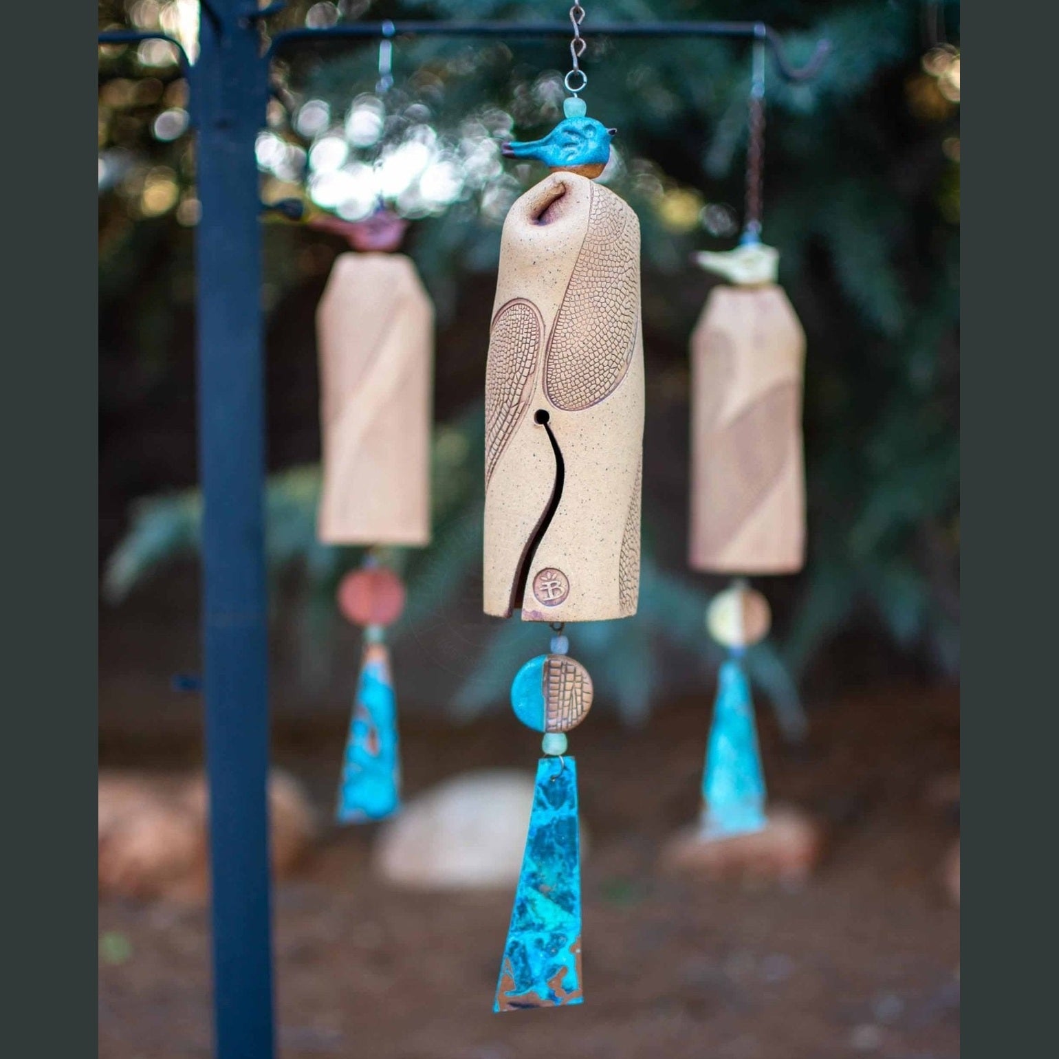 Beautiful Rustic Dragonfly Wind Chime - EarthWind Bells