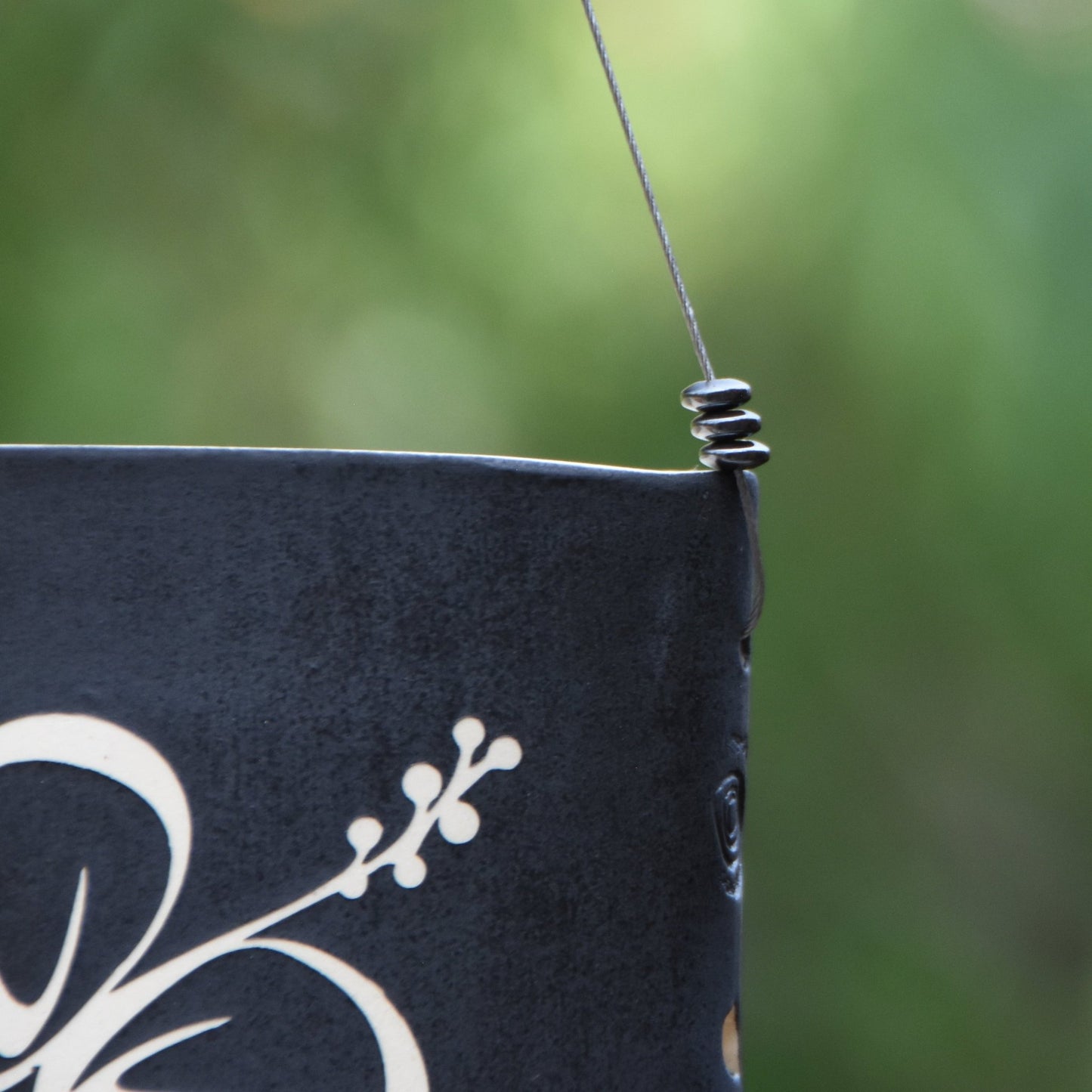 Black and White Hummingbird Wind Chime - A Unique Handmade Gift - EarthWind Bells