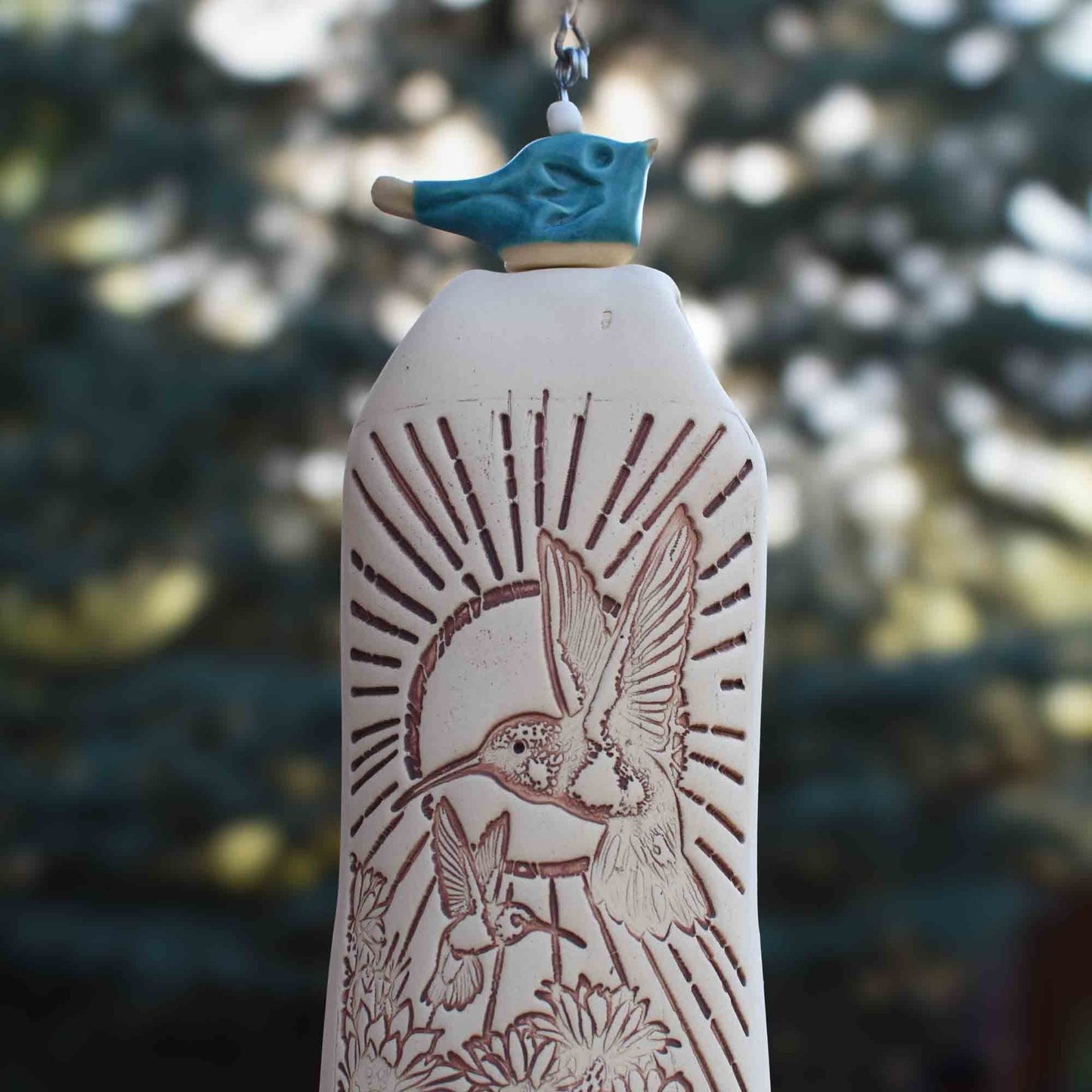 Ceramic Hummingbird Wind Chime Bell - EarthWind Bells