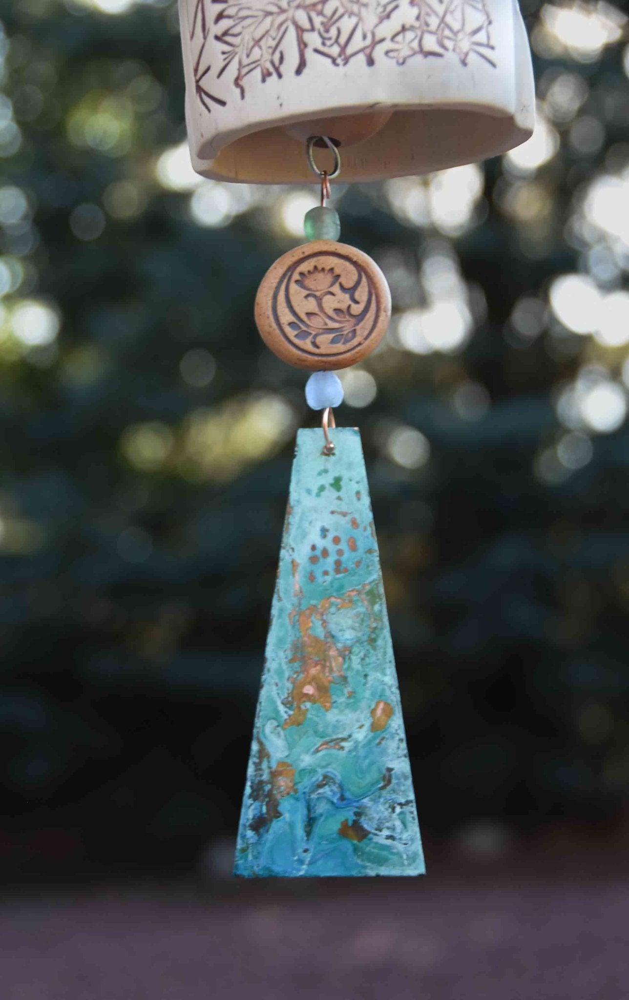 Ceramic Hummingbird Wind Chime Bell - EarthWind Bells