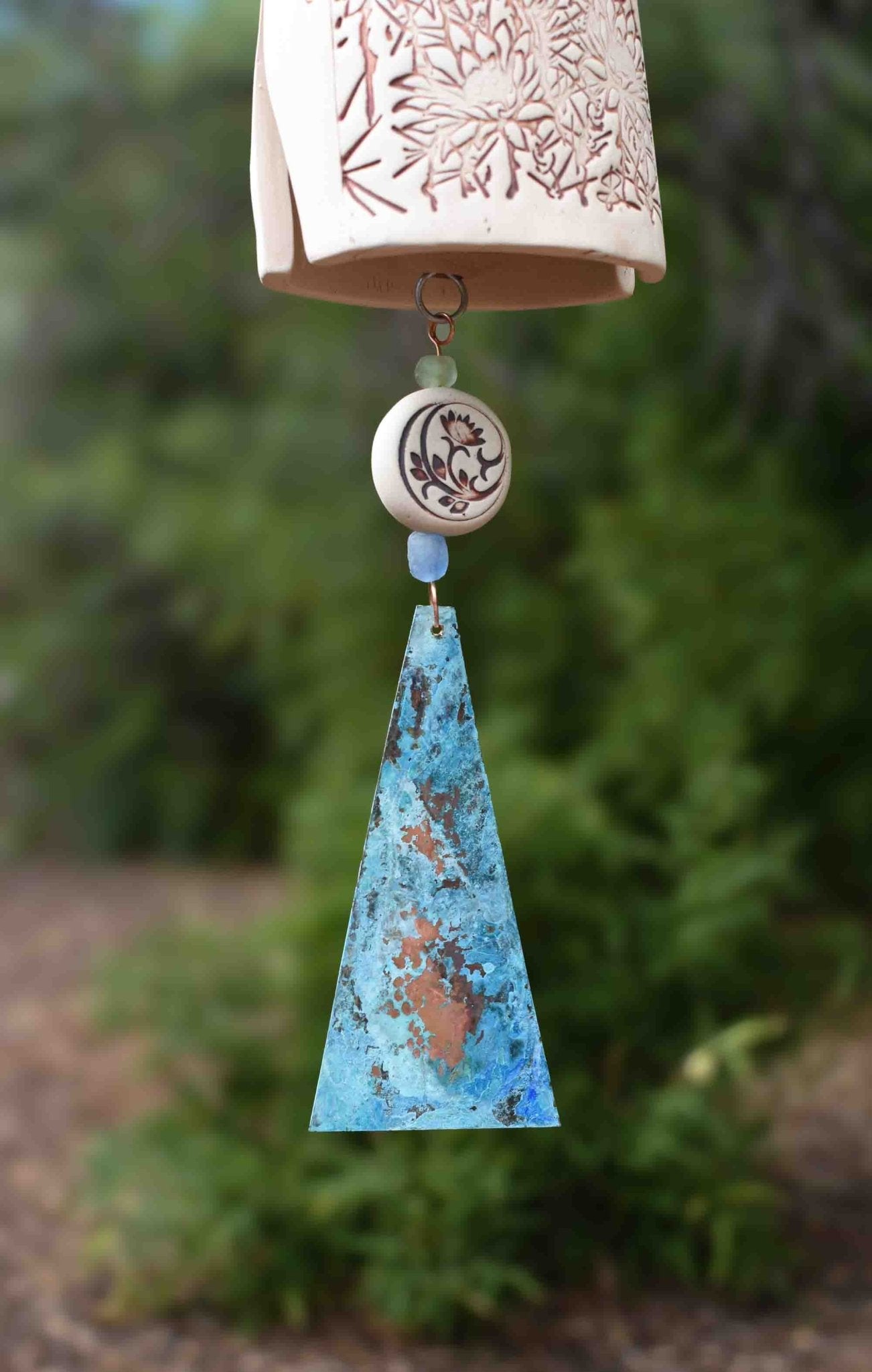 Ceramic Hummingbird Wind Chime Bell - EarthWind Bells