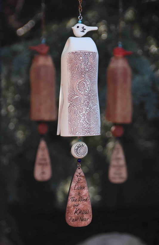 Personalized Pet Memorial Wind Chimes with Etched Paw Print - EarthWind Bells