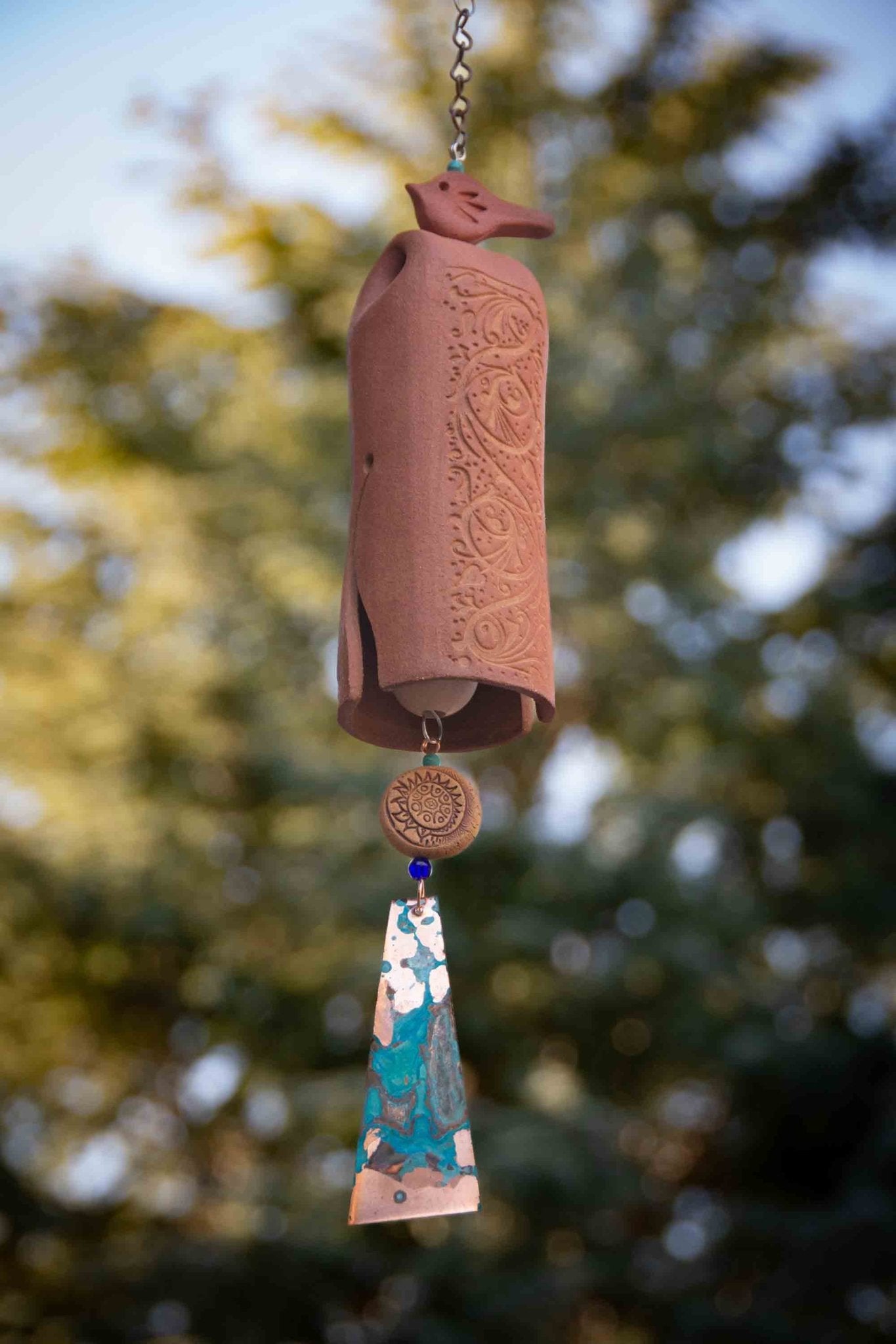 Ceramic Wind Chime for Traditional 9th Anniversary Gift - EarthWind Bells