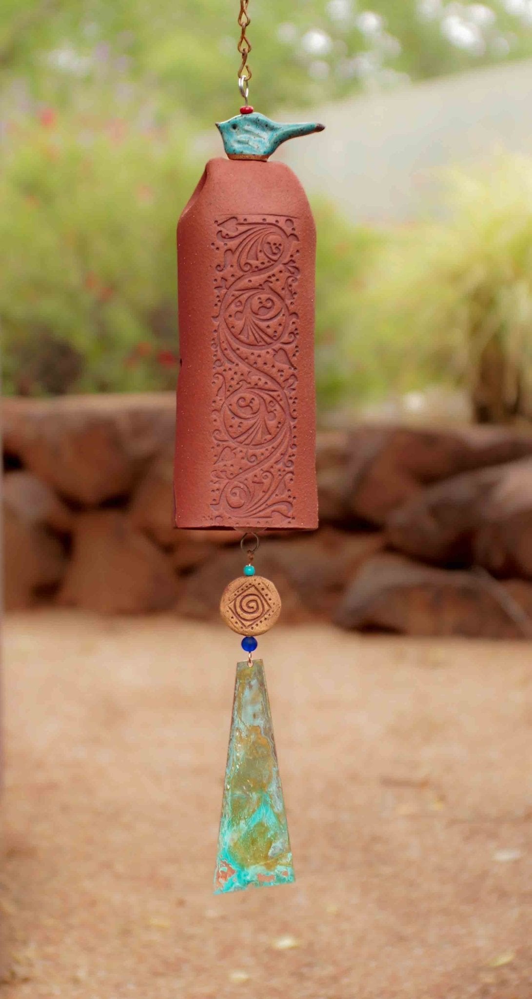 Ceramic Wind Chime for Traditional 9th Anniversary Gift - EarthWind Bells