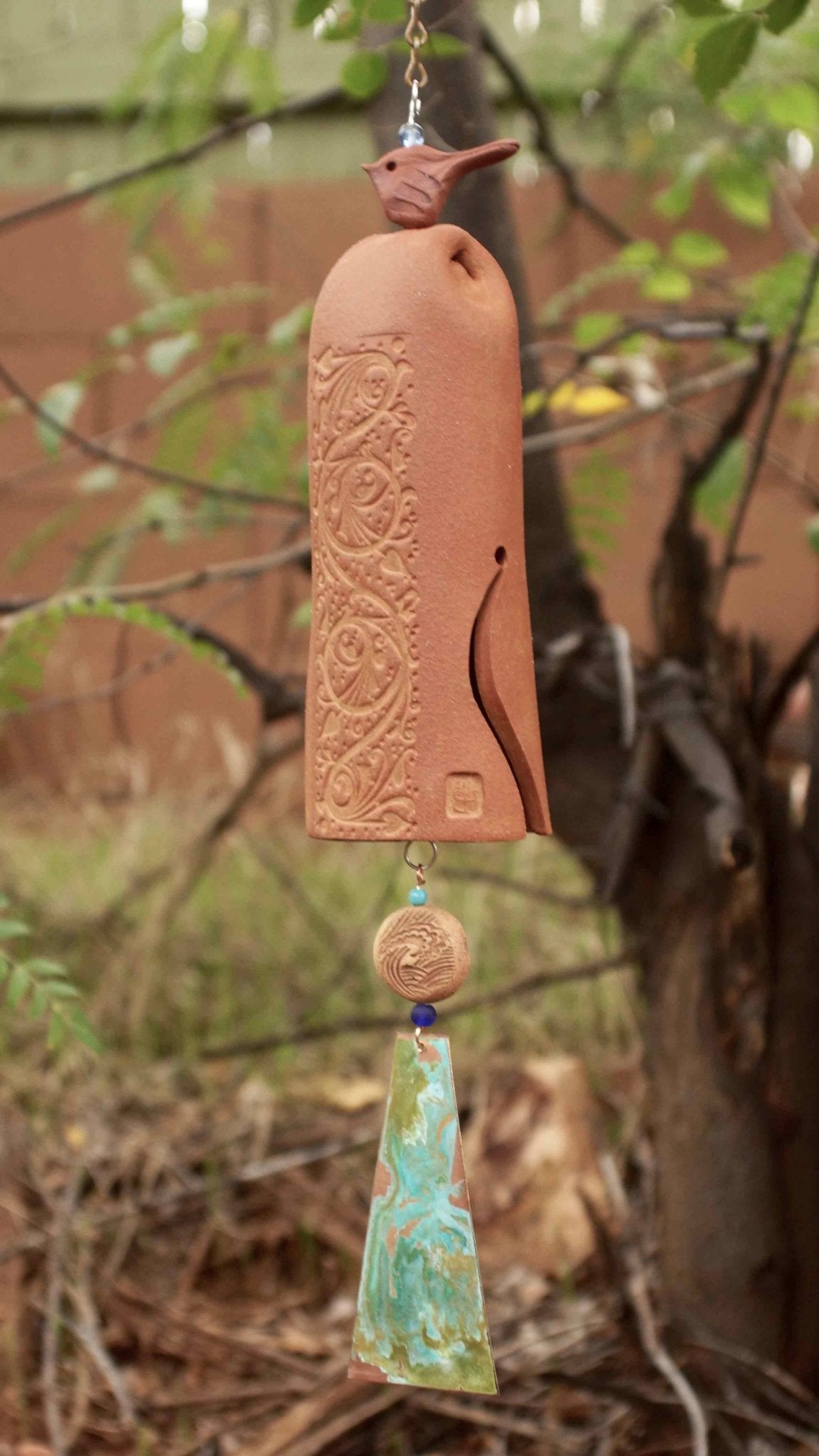 Ceramic Wind Chime for Traditional 9th Anniversary Gift - EarthWind Bells