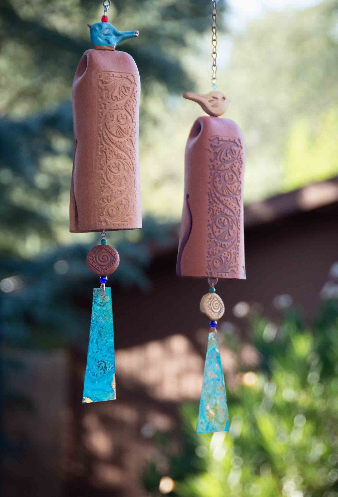 Ceramic Wind Chime for Traditional 9th Anniversary Gift - EarthWind Bells