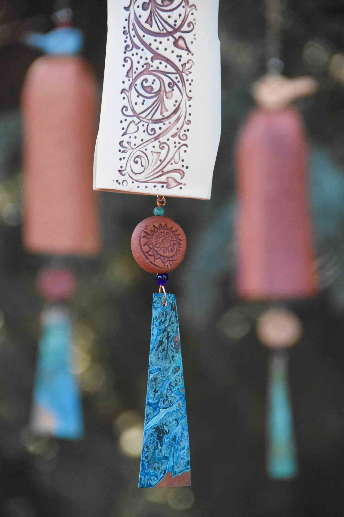 Ceramic Wind Chime for Traditional 9th Anniversary Gift - EarthWind Bells