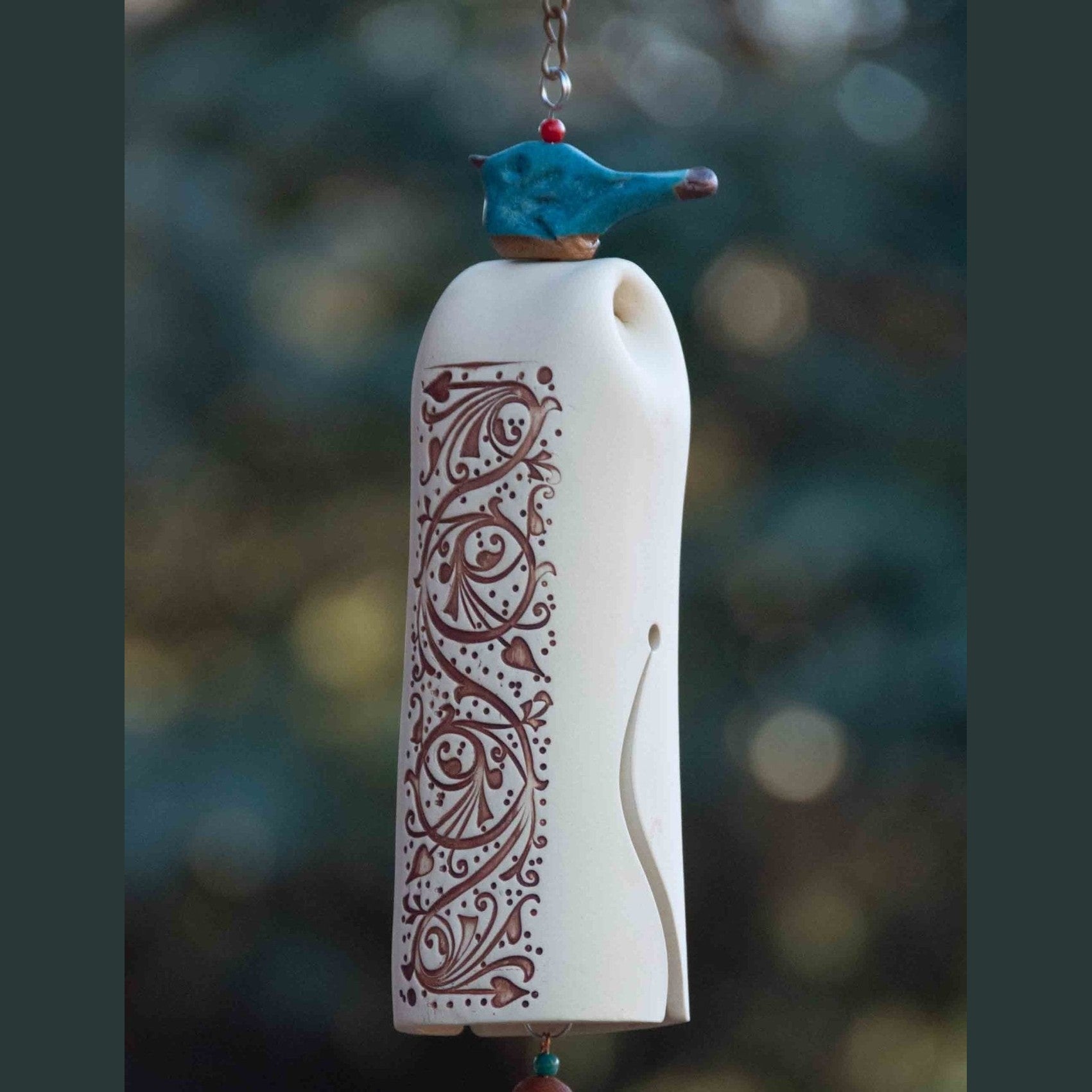 Ceramic Wind Chimes Rustic Garden Decor